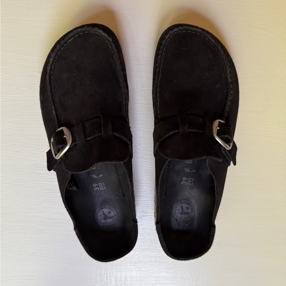 Birkenstock Buckley Black Suede Clog Women Sz 39 US 8 - Picture 6 of 6
